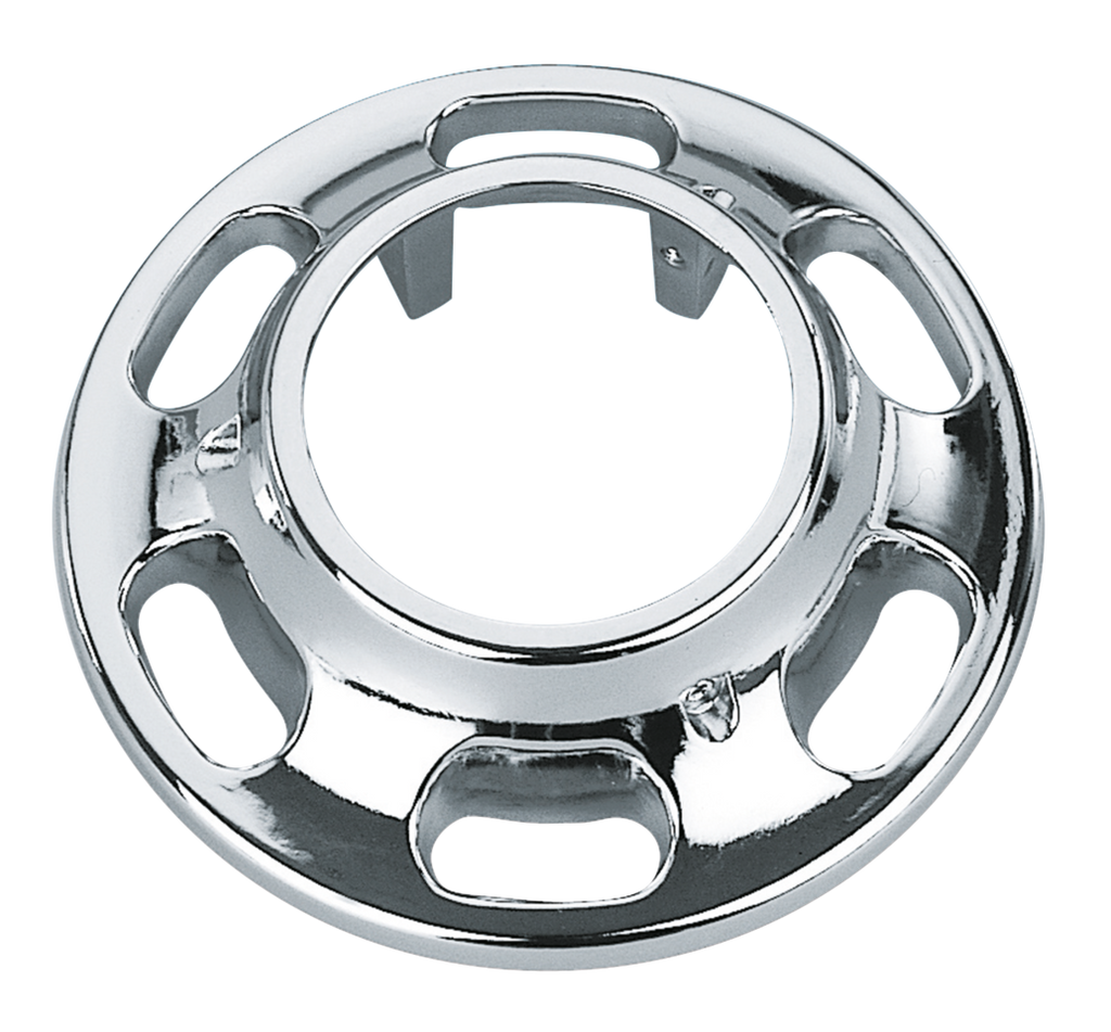 CHROME-PLATED SLOTTED WHEEL HUB COVER - view 2