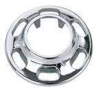 CHROME-PLATED SLOTTED WHEEL HUB COVER - view 2
