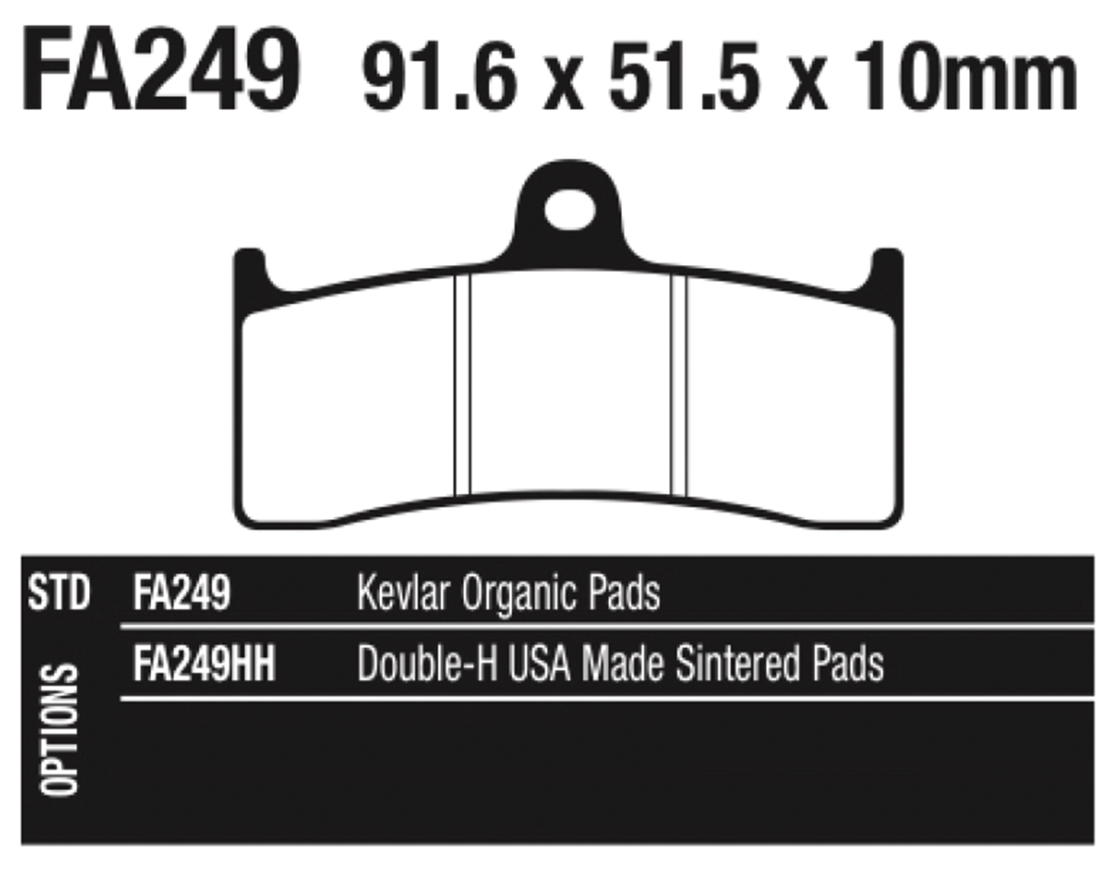 BRAKE PADS FOR AFTER MARKET CALIPERS - view 1