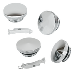 CHROME BILLET POINTED OR DOMED "ESSENTIAL" GAS CAPS - view 1