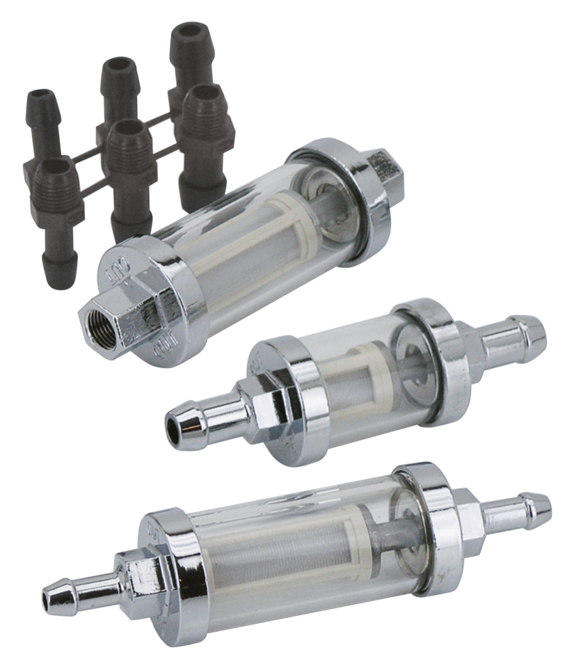 CHROME SEE-THROUGH FUEL FILTER - view 1