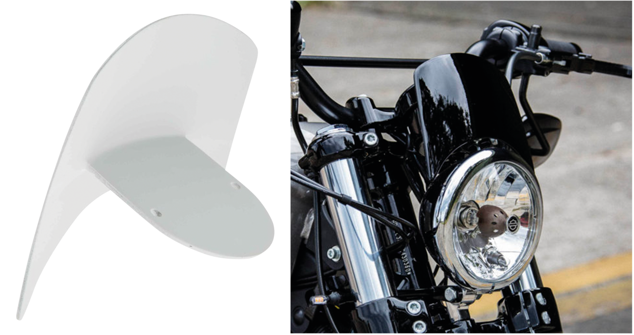 RICK'S FIBERGLASS MINI WINDSHIELD FOR SPORTSTER - view 3