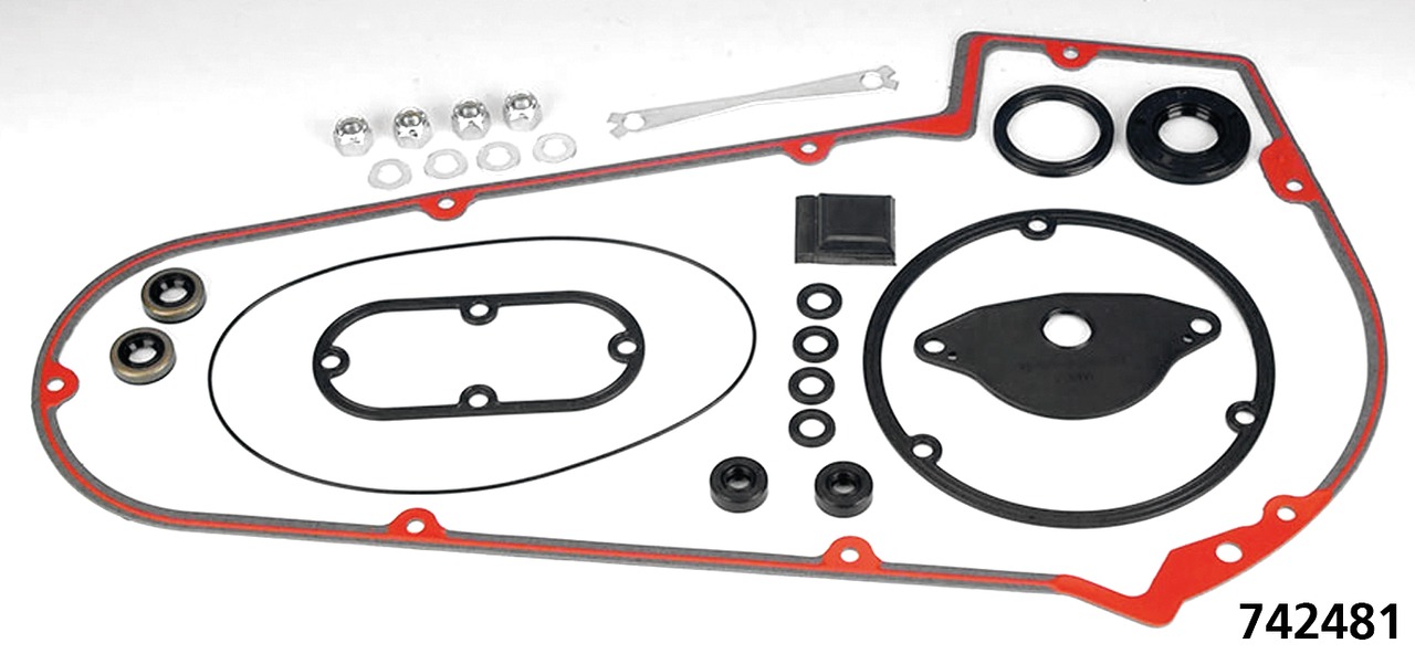 GASKETS, O-RINGS AND SEALS FOR ALUMINUM PRIMARY ON 1965-1986 4 SPEED BIG TWIN - view 1 Main image