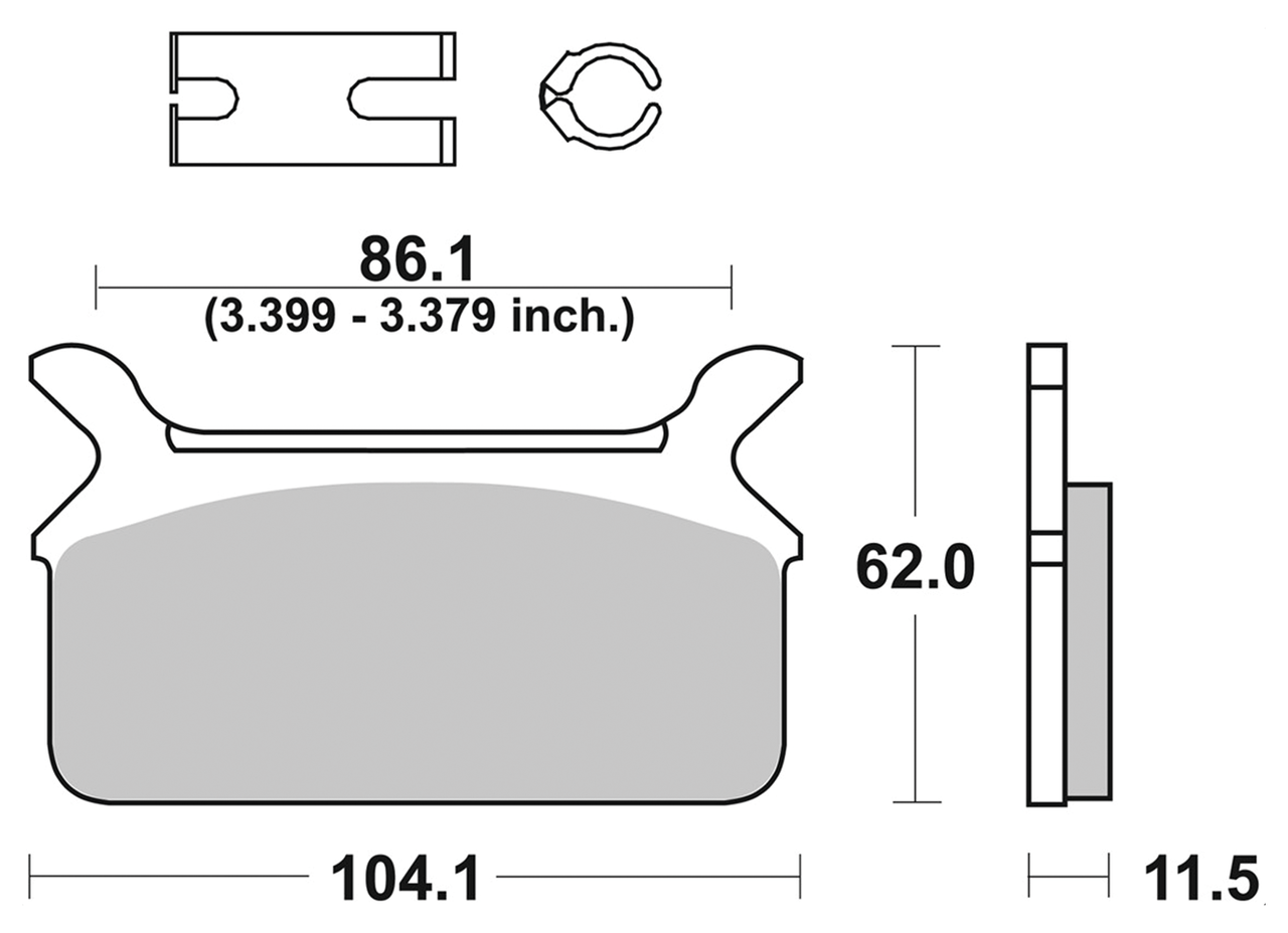 SBS REAR DISC BRAKE PADS - view 1 Main image