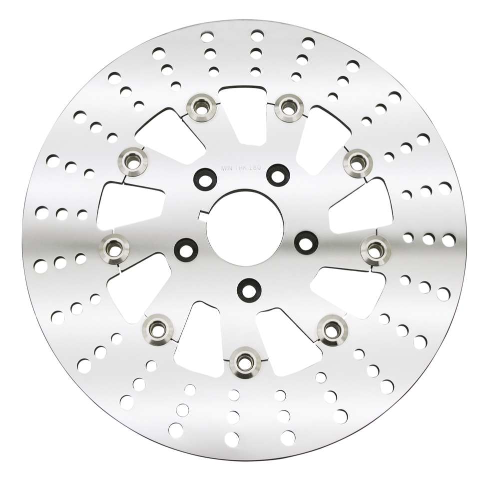 DRILLED POLISHED STAINLESS STEEL FULLFLOATING DISC ROTORS - view 1
