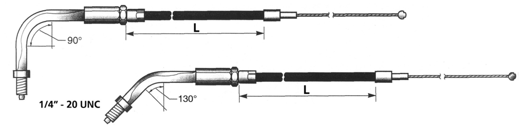 T02 - THROTTLE & IDLE CABLE 1981-1989 BIG TWIN & 1981-1985 SPORTSTER - view 2