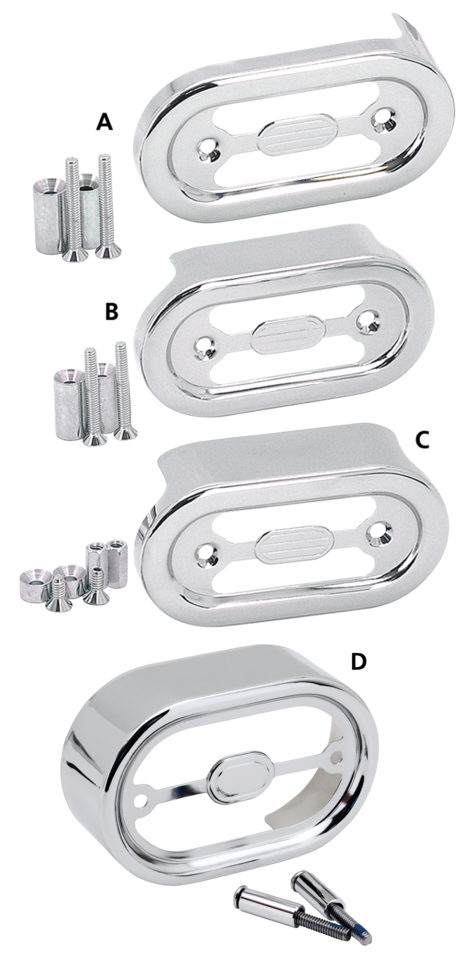 CHROME PLATED OVAL SHAPED REGULATOR COVERS - view 2
