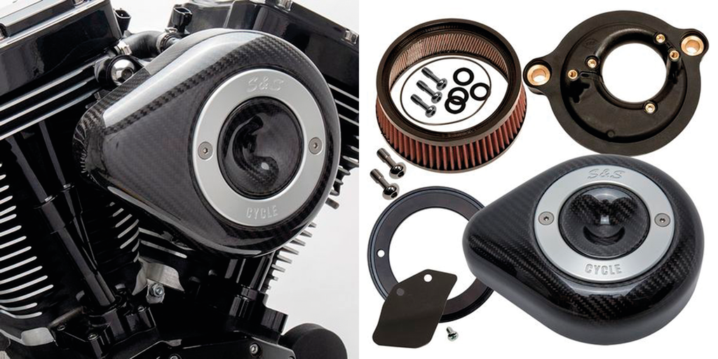 S&S STEALTH CARBON TEARDROP AIR CLEANER - view 3