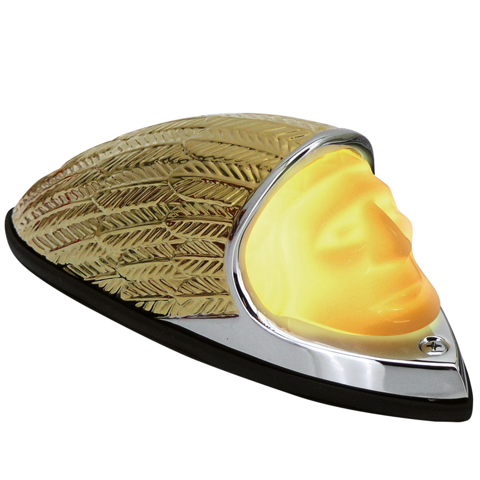 INDIAN HEAD LIGHTED FENDER ORNAMENTS - view 1 Main image