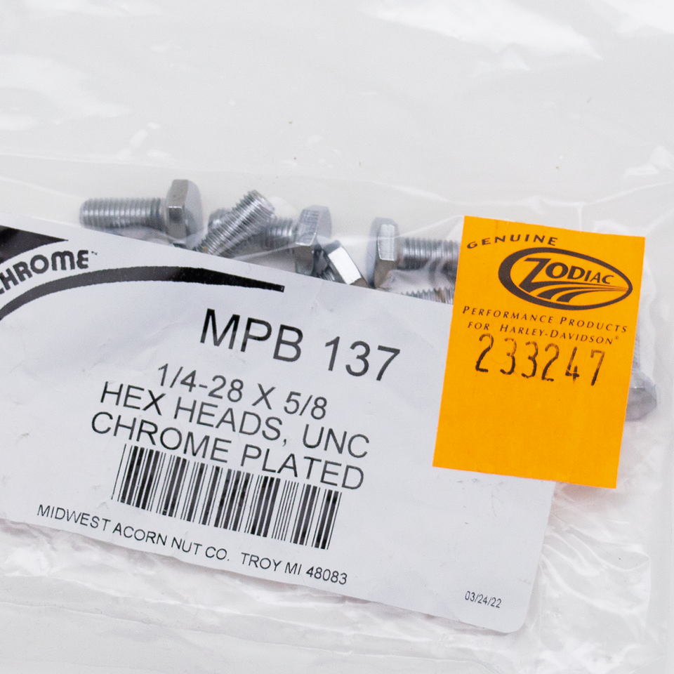 CHROME PLATED HEX HEAD CAP SCREWS ASSORTMENT - view 1 Main image