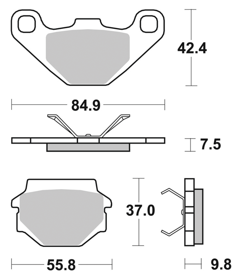 SBS REAR DISC BRAKE PADS - view 1 Main image