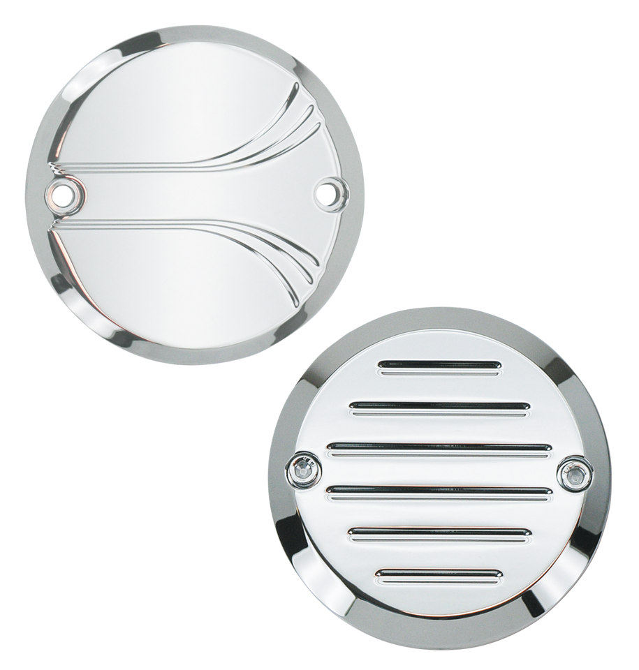 "PRO MAX" CHROME BILLET TIMER COVERS - view 1