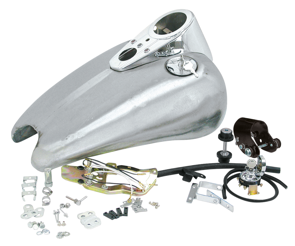 2" STRETCHED RUBBER MOUNT SPORTBOB TANK WITH DASH FOR 1995-2003 SPORTSTER - view 1
