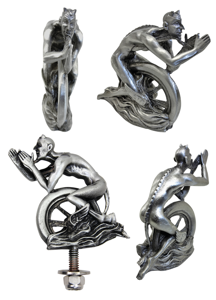 DEVIL AND WHEEL FENDER ORNAMENT - view 1