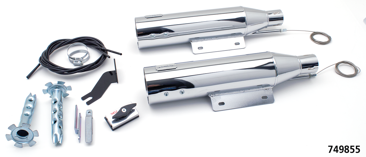 MCJ ADJUSTABLE EXHAUSTS FOR MILWAUKEE EIGHT SOFTAIL - view 1