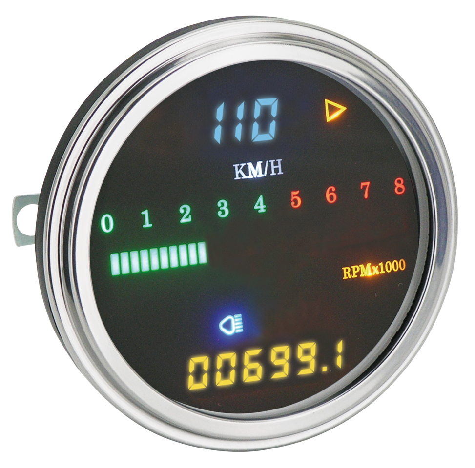 STEALTH CABLE DRIVEN DIGITAL SPEEDO/TACHO - view 1 Main image