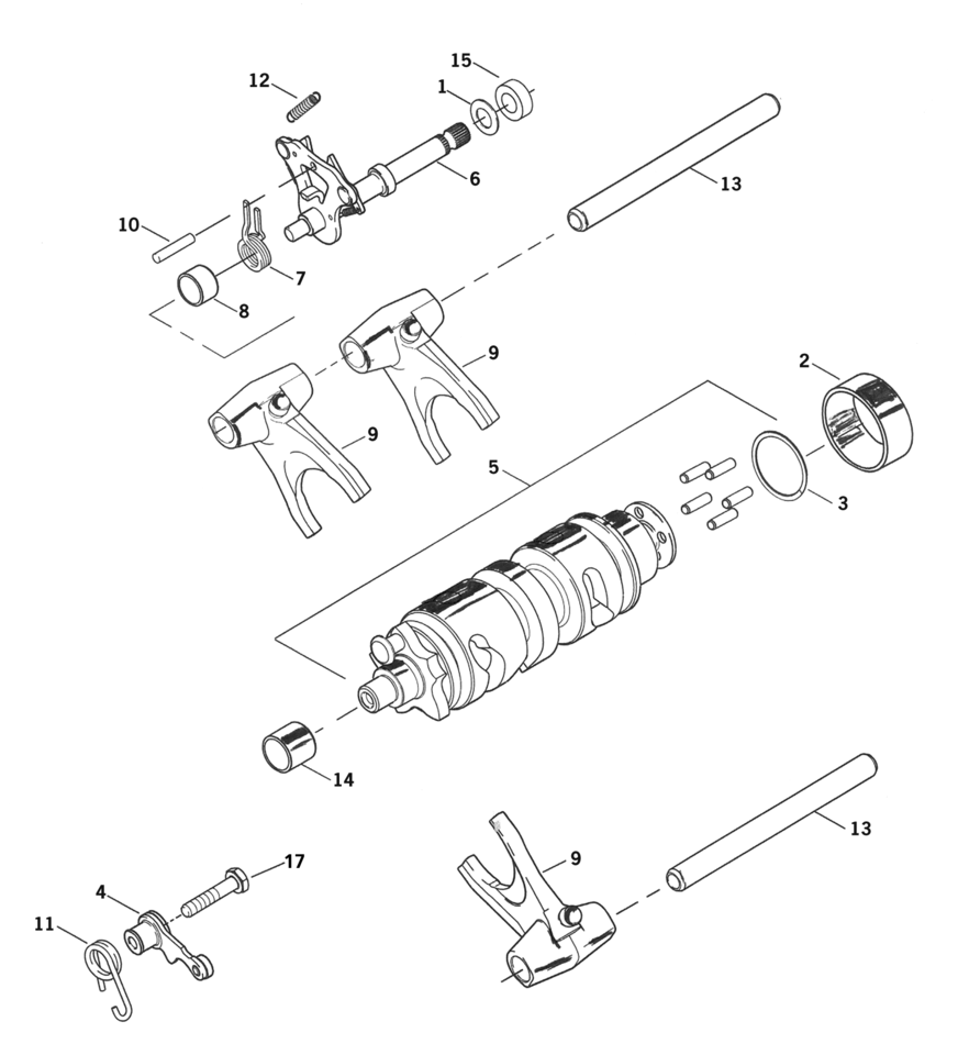 SHIFTER PARTS FOR 1991-2003 SPORTSTER - view 1 Main image