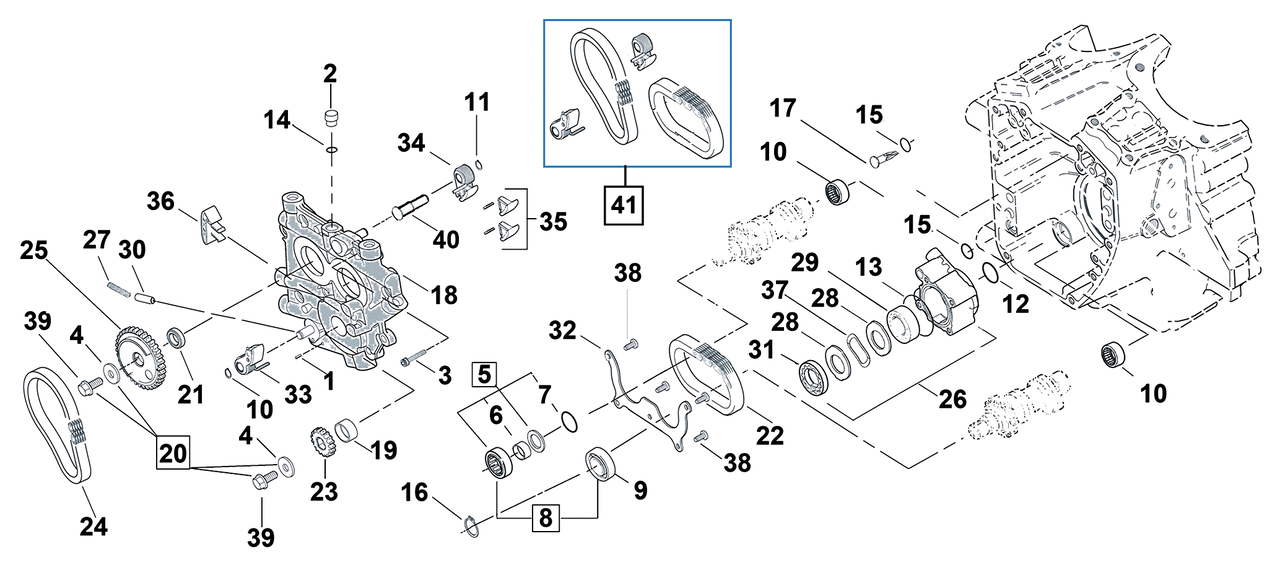 CAM CHAIN PARTS FOR EARLY TWIN CAM - view 1 Main image