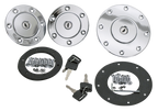 CHROME PLATED AERO-STYLE ALUMINUM GAS CAPS - view 3