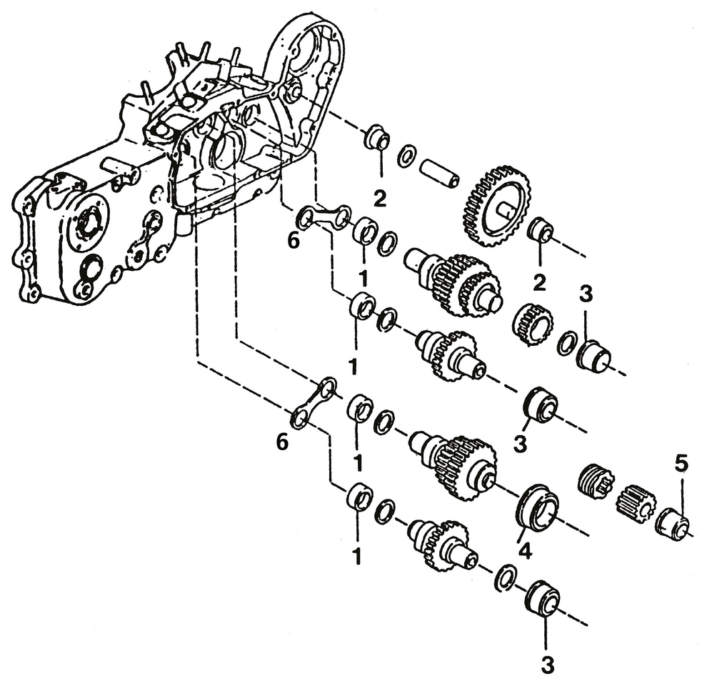 CAMSHAFT GEAR CASE BUSHINGS, BEARINGS AND THRUST PLATES - view 1