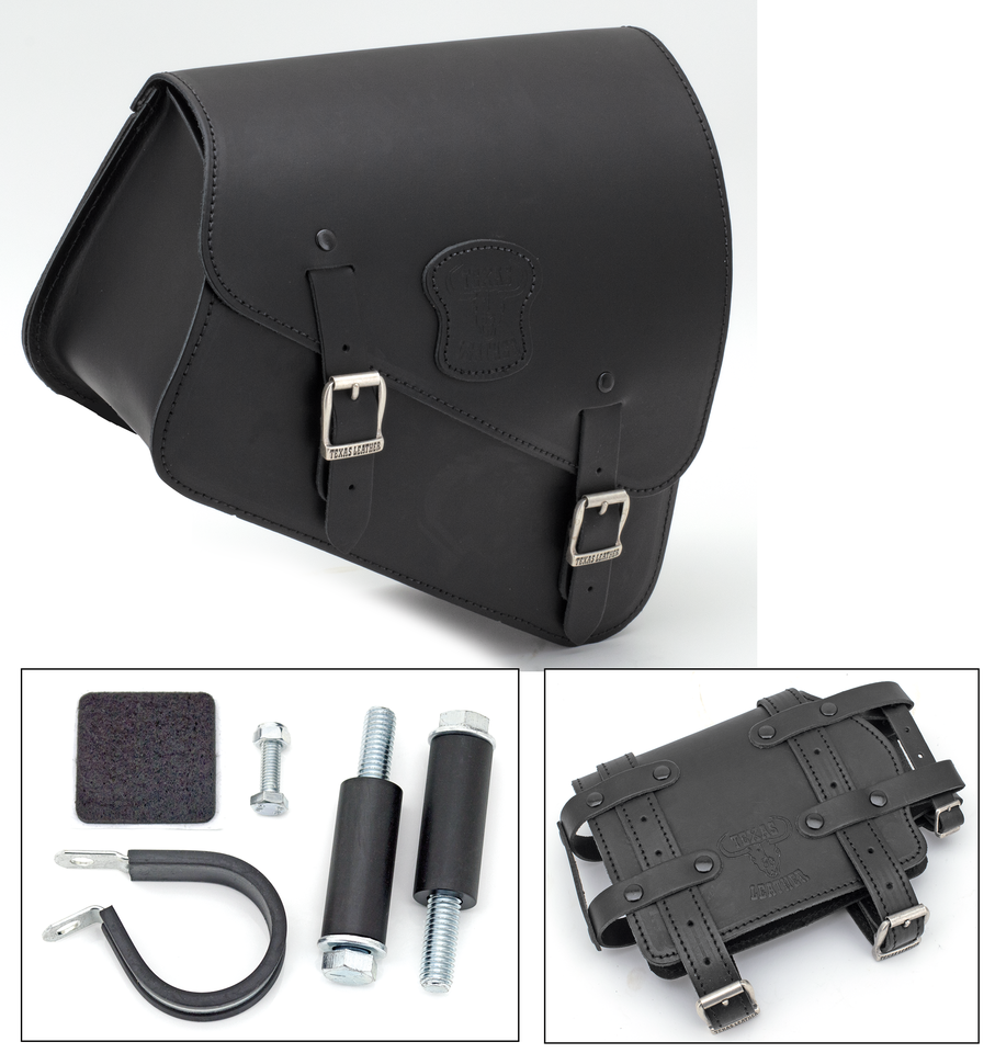 TEXAS LEATHER SPORTSTER FRAME BAG WITH BOTTLE HOLDER - view 1 Main image