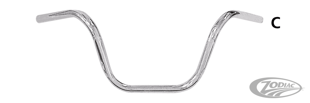 ZODIAC ONE INCH DIAMETER APE HANGER HANDLEBARS - view 1