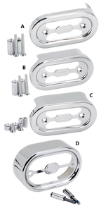 CHROME PLATED OVAL SHAPED REGULATOR COVERS - view 2
