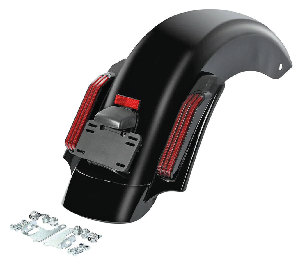 BLACK CVO STYLE LIGHTED REAR FENDER KIT FOR 2014 TO PRESENT TOURING - view 2