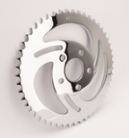 "SWIRLED" REAR SPROCKETS WITH CHROME FINISH - view 1