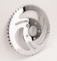 "SWIRLED" REAR SPROCKETS WITH CHROME FINISH - view 1