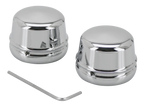 CHROME & BLACK FRONT AXLE CAPS - view 2