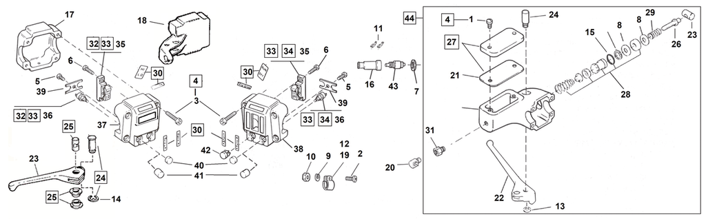 1972-1981 STYLE HANDLEBAR CONTROLS - view 1