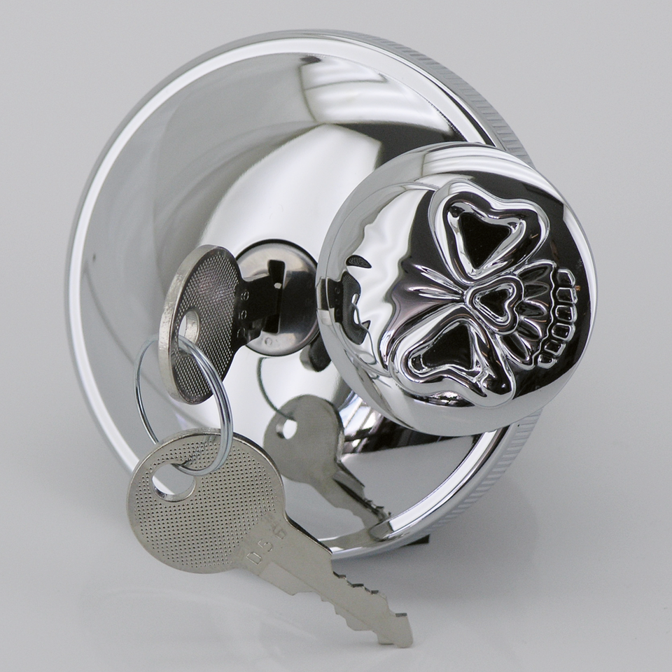 LOCKABLE THREE-DEE SKULLED GAS CAPS Secondary image