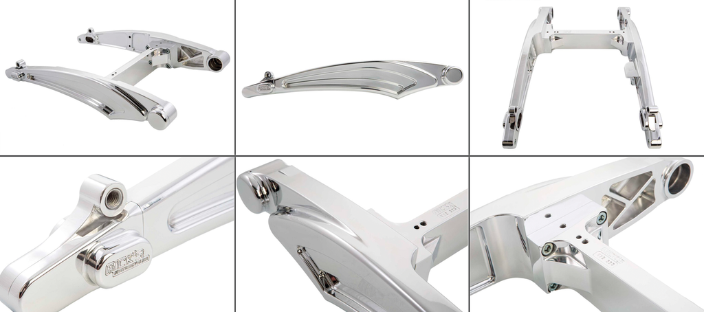 RICK'S POLISHED ALUMINUM SWINGARM FOR V-ROD - view 2