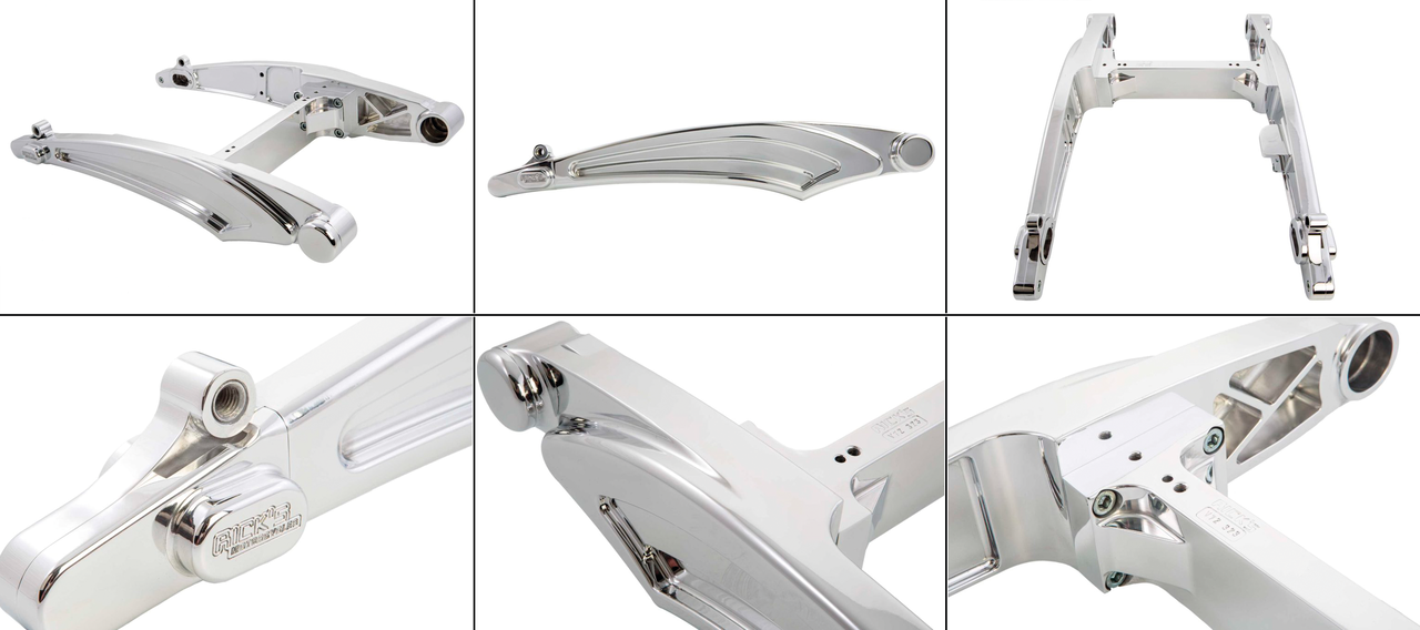 RICK'S POLISHED ALUMINUM SWINGARM FOR V-ROD - view 2