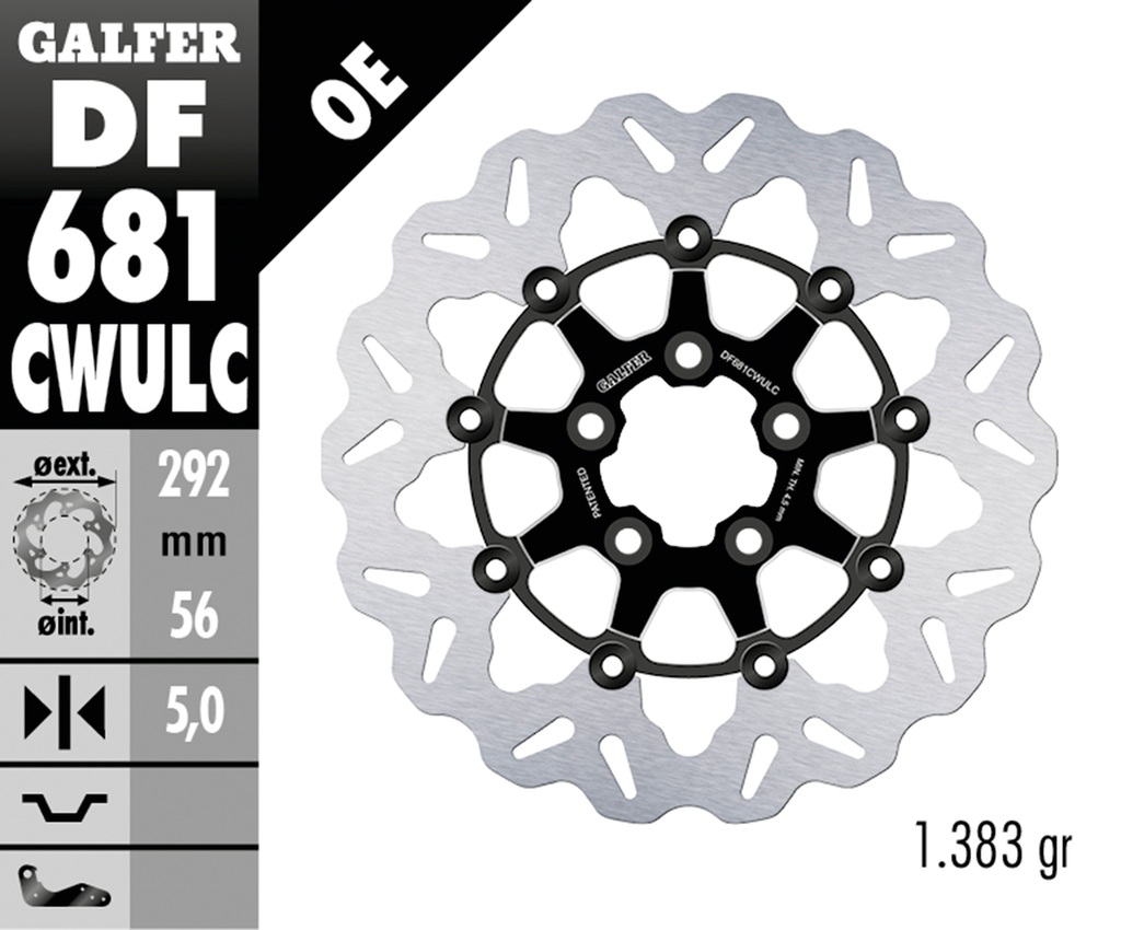 GALFER "WAVE" FLOATING DISC BRAKE ROTORS - view 2