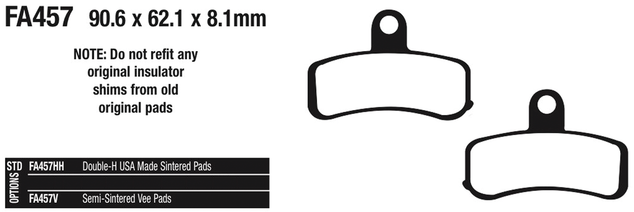 EBC FRONT DISC BRAKE PADS - view 2