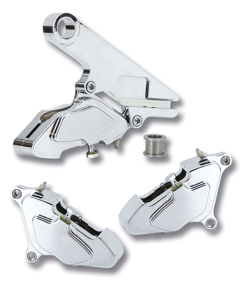 ZODIAC CHROME PLATED BILLET ALUMINUM CUSTOM STYLE BRAKE CALIPERS - view 2