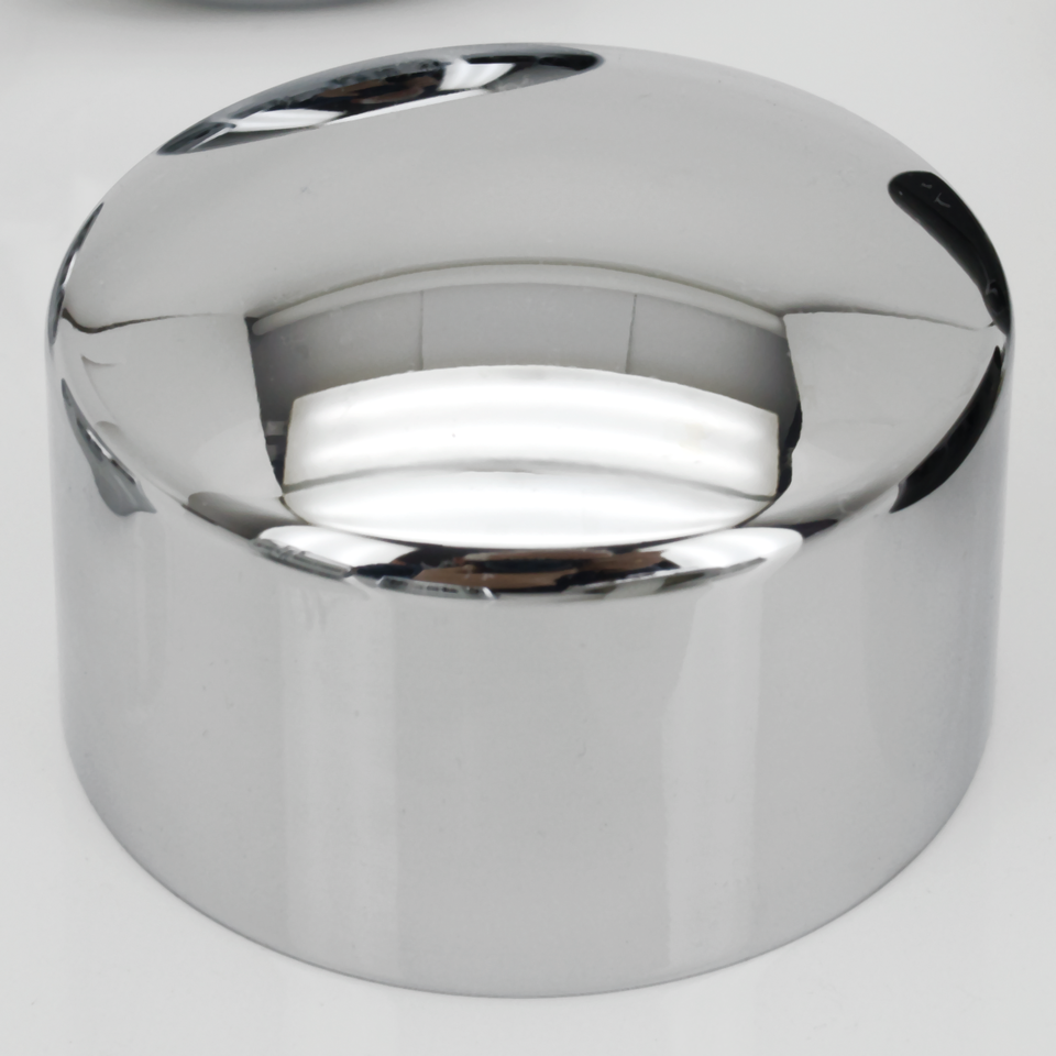 CHROME & BLACK FRONT AXLE CAPS Secondary image