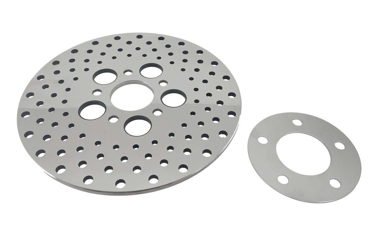 POLISHED AND DRILLED STAINLESS STEEL DISC BRAKE ROTORS - view 1 Main image
