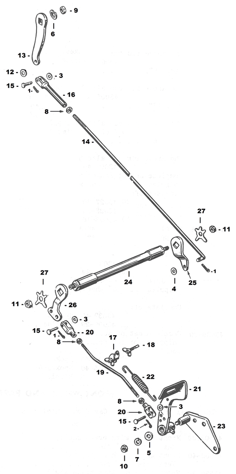 REAR BRAKE CONTROL PARTS FOR 1936-1957 BIG TWIN - view 1