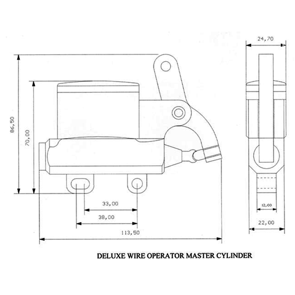 KUSTOM TECH DELUXE CABLE OPERATED MASTER CYLINDER - view 3