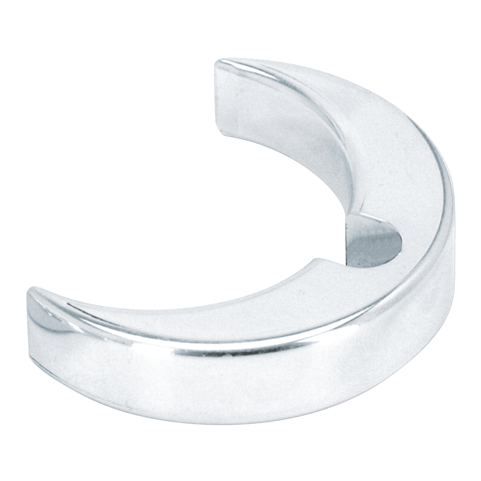 POLISHED ALUMINUM PUSH ON CABLE CLAMPS - view 1