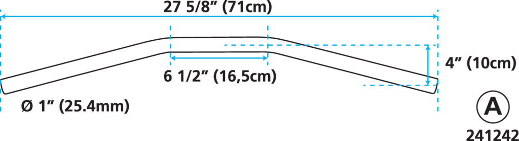 GENUINE ZODIAC ONE INCH DIAMETER DRAG BARS - view 2