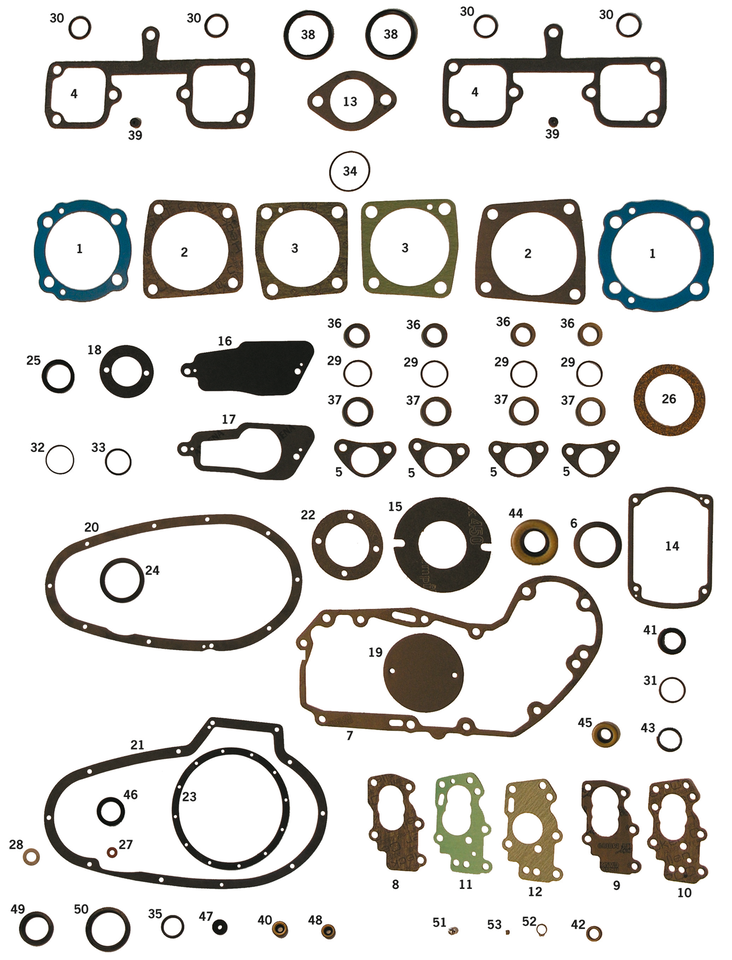 TRANSMISSION GEARS & SHAFTS FOR 4-SPEED BIG TWIN - view 1
