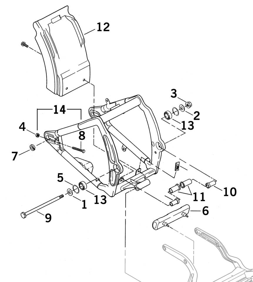 SWINGARM PARTS FOR SOFTAIL 2000-2017 - view 2