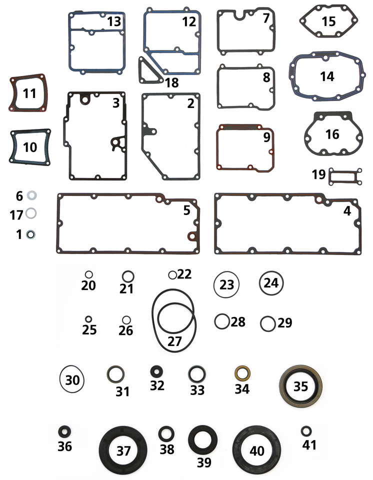 TRANSMISSION GASKET, O-RINGS AND SEALS FOR 5 SPEED BIG TWIN - view 1
