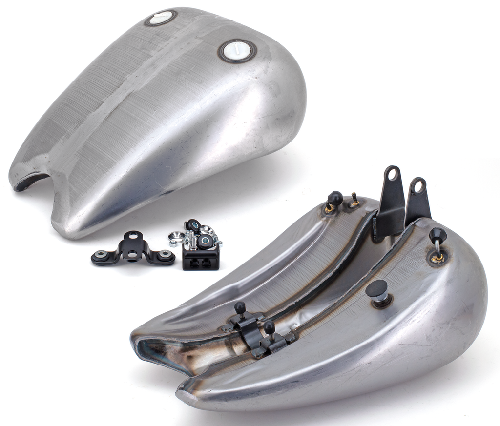 ONE PIECE STRETCHED SMOOTH TOP STEEL GAS TANK FOR SOFTAIL MODELS - view 1