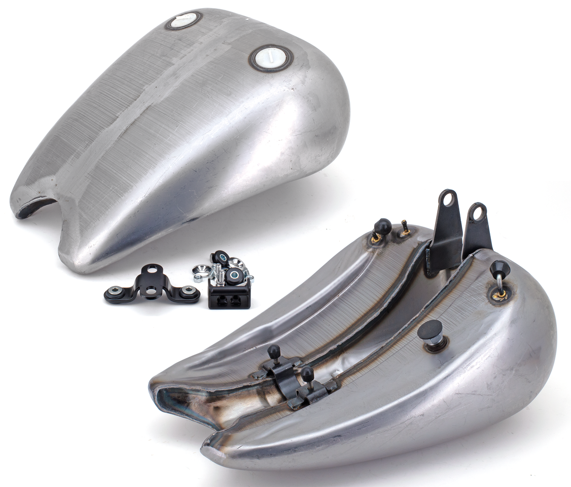 ONE PIECE STRETCHED SMOOTH TOP STEEL GAS TANK FOR SOFTAIL MODELS - view 1