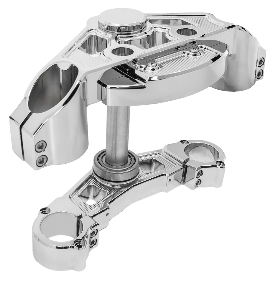 ARLEN NESS METHOD UPPER FORK CLAMPS AND TRIPLE TREES FOR ROAD GLIDE - view 1 Main image